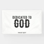 DEDICATED TO GOD  COOL BLACK TEKST SPANDOEK (Horizontaal)