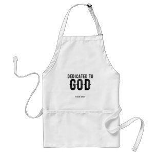 DEDICATED TO GOD COOL BLACK TEKST STANDAARD SCHORT