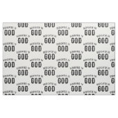 DEDICATED TO GOD COOL BLACK TEKST STOF (Fat Quarter)