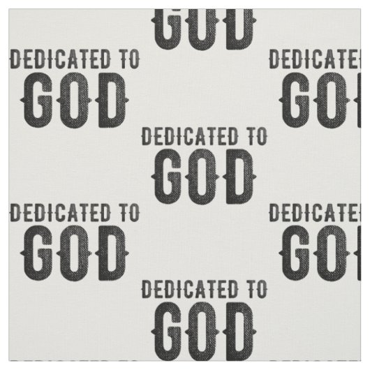 DEDICATED TO GOD COOL BLACK TEKST STOF (Swatch)