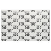 DEDICATED TO GOD COOL BLACK TEKST STOF (Fat Quarter)