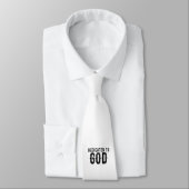 DEDICATED TO GOD COOL BLACK TEKST STROPDAS (Gebonden)