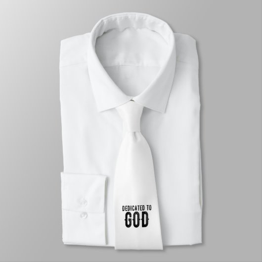 DEDICATED TO GOD  COOL BLACK TEKST STROPDAS (Gebonden)