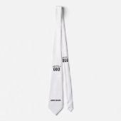 DEDICATED TO GOD COOL  BLACK TEKST STROPDAS (Voorkant)