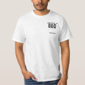 DEDICATED TO GOD COOL BLACK TEKST T-SHIRT (Voorkant)