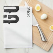 DEDICATED TO GOD COOL  BLACK TEKST THEEDOEK (Quarter Fold)