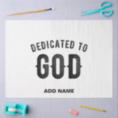 DEDICATED TO GOD COOL BLACK TEKST TISSUEPAPIER (Craft)