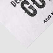 DEDICATED TO GOD COOL BLACK TEKST TISSUEPAPIER (Detail)