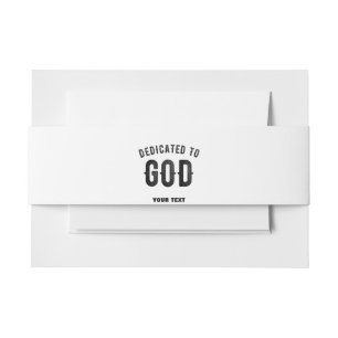 DEDICATED TO GOD COOL BLACK TEKST UITNODIGINGEN WIKKEL