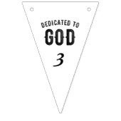 DEDICATED TO GOD COOL  BLACK TEKST VLAGGETJES (Derde vlag)