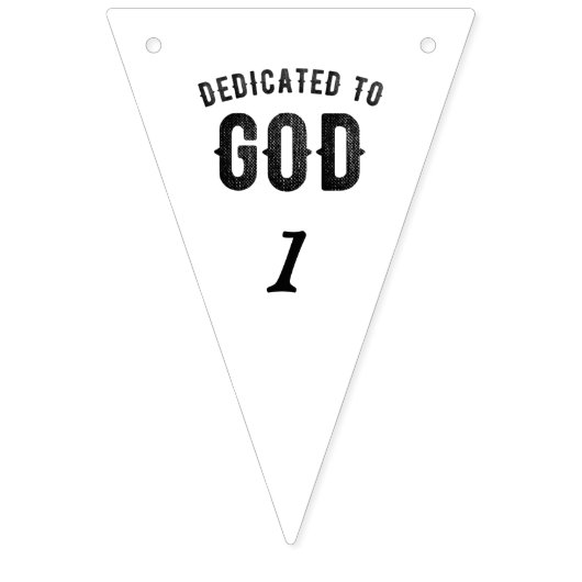 DEDICATED TO GOD COOL  BLACK TEKST VLAGGETJES (Eerste vlag)