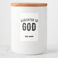 DEDICATED TO GOD COOL BLACK TEKST