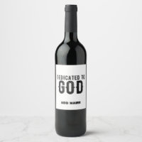 DEDICATED TO GOD  COOL BLACK TEKST