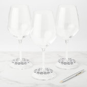 DEDICATED TO GOD COOL  BLACK TEKST WIJNGLASLABEL (Set)