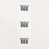 DEDICATED TO GOD  COOL BLACK TEKST YOGAMAT (Achterkant)