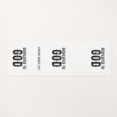 DEDICATED TO GOD  COOL BLACK TEKST YOGAMAT (Voorkant (horizontaal))