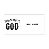 DEDICATED TO GOD COOL  BLACK TEKST  ZELFINKTENDE STEMPEL (Design)