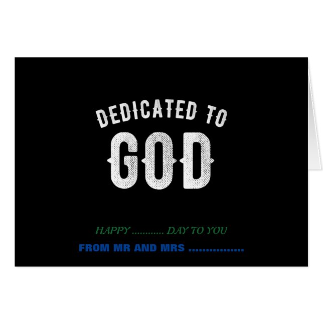 DEDICATED TO GOD  COOL WHITE TEKST (Voorkant Horizontaal)