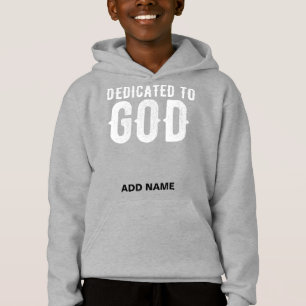 DEDICATED TO GOD COOL WHITE  TEKST