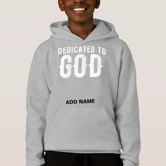 DEDICATED TO GOD COOL WHITE  TEKST (Voorkant)