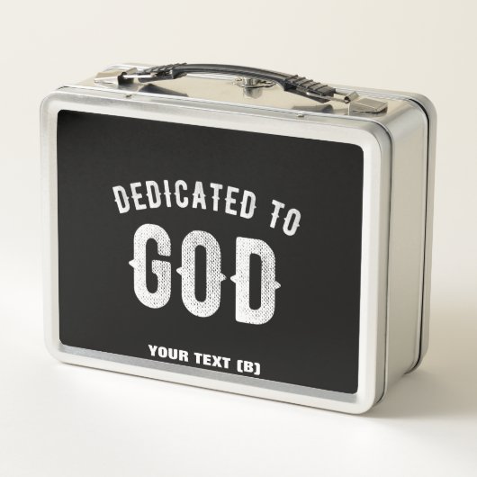 DEDICATED TO GOD  COOL WHITE TEKST (Achterkant)