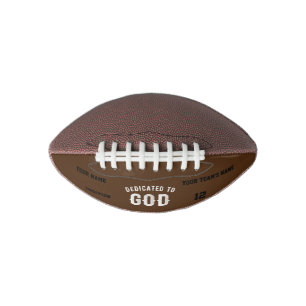 DEDICATED TO GOD COOL WHITE TEKST AMERICAN FOOTBALL