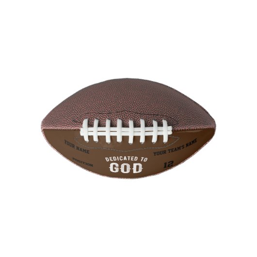 DEDICATED TO GOD  COOL WHITE TEKST AMERICAN FOOTBALL (Voorkant)