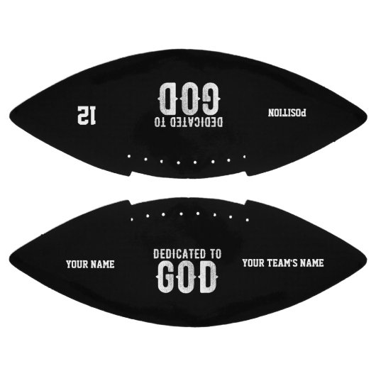 DEDICATED TO GOD COOL WHITE TEKST AMERICAN FOOTBALL (Panelen)