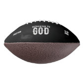 DEDICATED TO GOD COOL  WHITE TEKST AMERICAN FOOTBALL (Gedraaid 90)