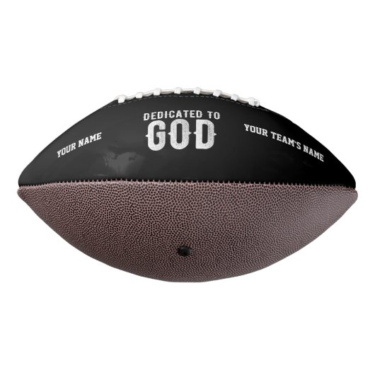 DEDICATED TO GOD COOL  WHITE TEKST AMERICAN FOOTBALL (Gedraaid 270)