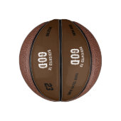 DEDICATED TO GOD  COOL WHITE TEKST BASKETBAL (Verticaal)
