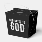 DEDICATED TO GOD COOL  WHITE TEKST BEDANKDOOSJES (Achterkant)