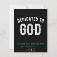 DEDICATED TO GOD COOL WHITE TEKST