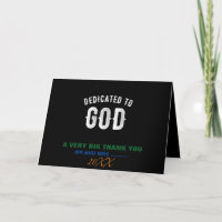 DEDICATED TO GOD COOL WHITE TEKST