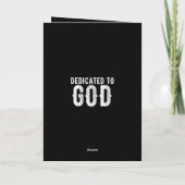 DEDICATED TO GOD COOL  WHITE TEKST BEDANKKAART (Achterkant)