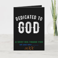 DEDICATED TO GOD COOL WHITE TEKST