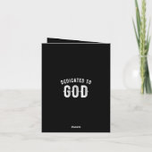 DEDICATED TO GOD COOL WHITE TEKST BEDANKKAART (Achterkant)