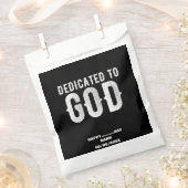 DEDICATED TO GOD COOL  WHITE TEKST BEDANKZAKJE (Geknipt)