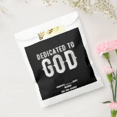 DEDICATED TO GOD COOL  WHITE TEKST BEDANKZAKJE (Gezegeld)