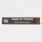 DEDICATED TO GOD COOL  WHITE TEKST BUREAU NAAMBORDJE (Voorkant)