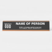 DEDICATED TO GOD COOL  WHITE TEKST BUREAU NAAMBORDJE (Voorkant)
