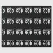 DEDICATED TO GOD COOL  WHITE TEKST CADEAUPAPIER (Vlak)