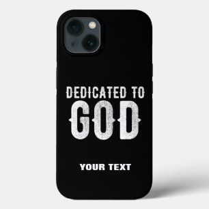 DEDICATED TO GOD COOL WHITE TEKST Case-Mate iPhone CASE