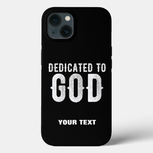 DEDICATED TO GOD COOL WHITE TEKST Case-Mate iPhone CASE (Achterkant)