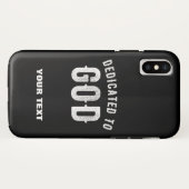 DEDICATED TO GOD  COOL WHITE TEKST Case-Mate iPhone CASE (Achterkant (horizontaal))