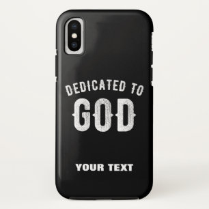 DEDICATED TO GOD  COOL WHITE TEKST Case-Mate iPhone CASE