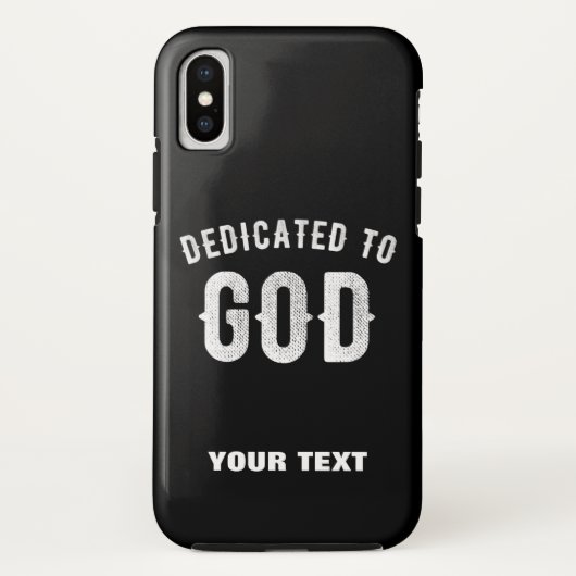 DEDICATED TO GOD  COOL WHITE TEKST Case-Mate iPhone CASE (Achterkant)
