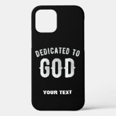 DEDICATED TO GOD COOL WHITE TEKST Case-Mate iPhone CASE (Achterkant)