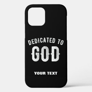 DEDICATED TO GOD  COOL WHITE TEKST Case-Mate iPhone CASE