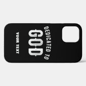 DEDICATED TO GOD  COOL WHITE TEKST Case-Mate iPhone CASE (Achterkant (horizontaal))